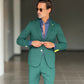 *ABITO VERDE MONOPETTO OPERATO PANTALONE MEZZAMOLLA 00200