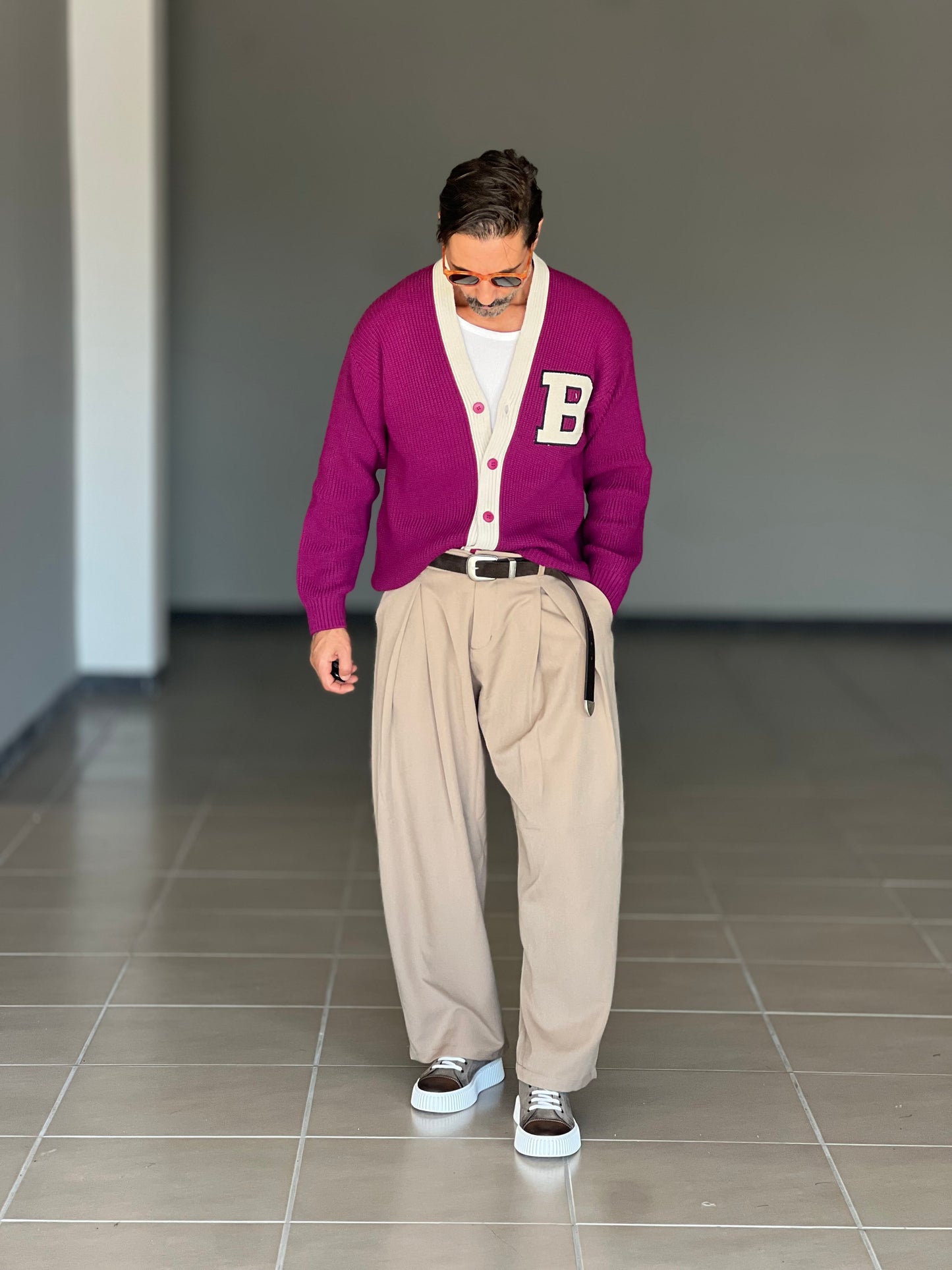 CARDIGAN PRUGNA  DERBY RICAMO B