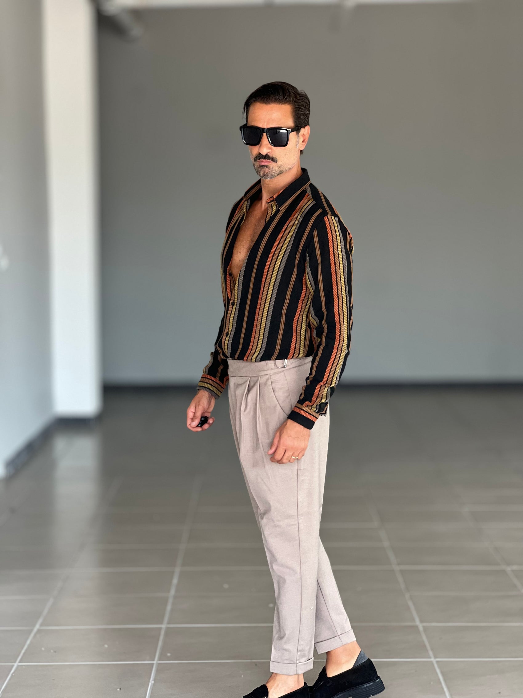 PANTALONE VITA ALTA CAMMELLO  VISCOSA E MISTI