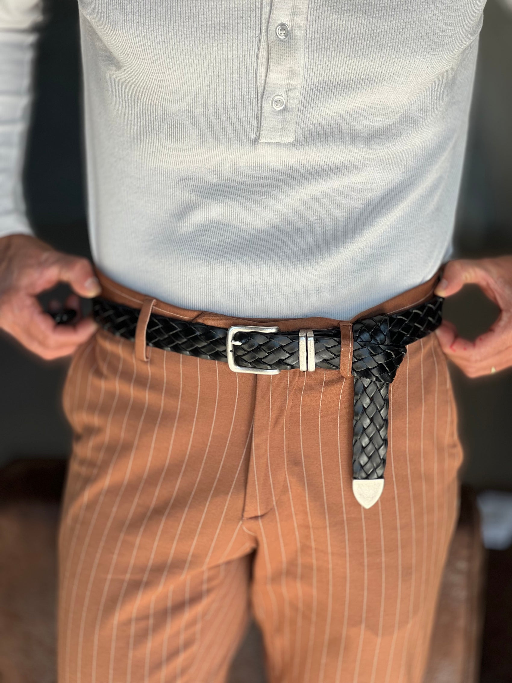 WHITE VISCOSE TROUSERS WITH REGULAR BOTTOM