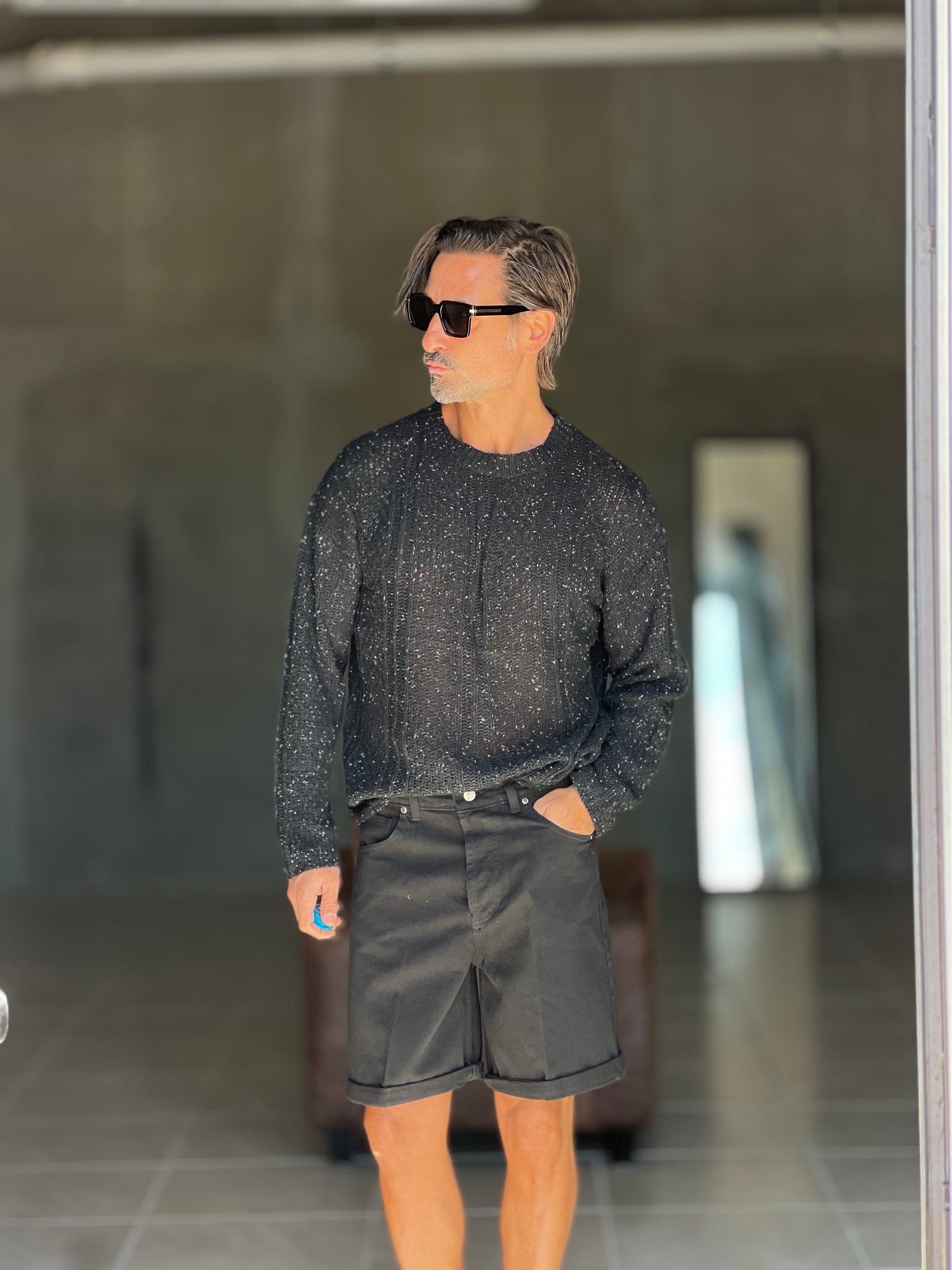 BERMUDA DENIM  NERO 316