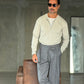 WHITE VISCOSE TROUSERS WITH REGULAR BOTTOM