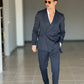 ABITO BLU DOPPIOPETTO VISCOSA CINTURA IN VITA 004