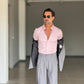 NEW CAMICIA ROSA  POPELINE DI COTONE STRECH