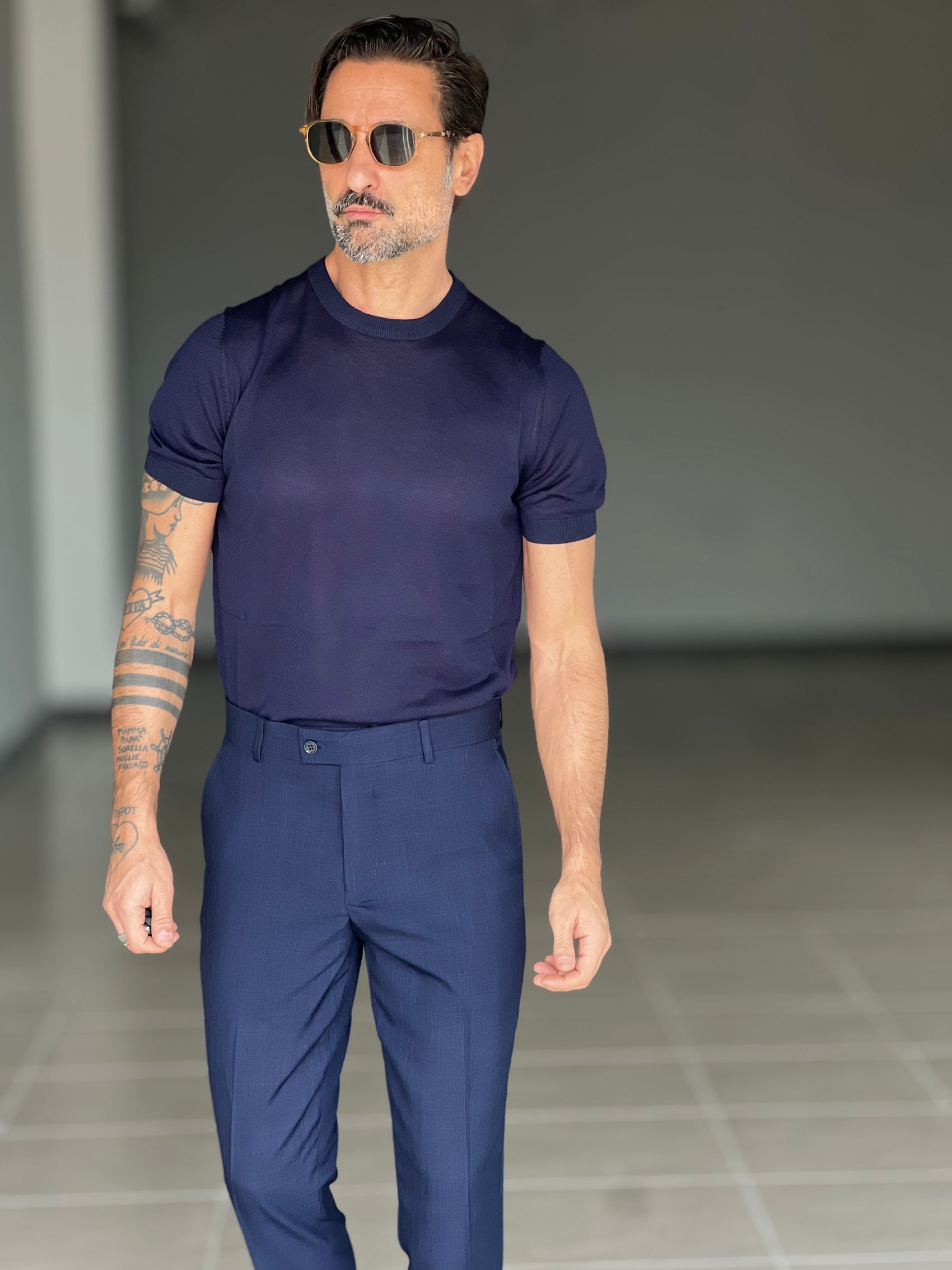 WHITE VISCOSE TROUSERS WITH REGULAR BOTTOM