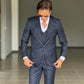 ABITO BLU  MONOPETTO  3 PEZZI GILET
