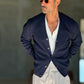 CARDIGAN BLU  MAGLIA INGLESE