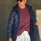 PULLOVER  COLOR VINO   TRECCIA ROTTURE RUGULAR