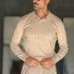 WHITE VISCOSE TROUSERS WITH REGULAR BOTTOM