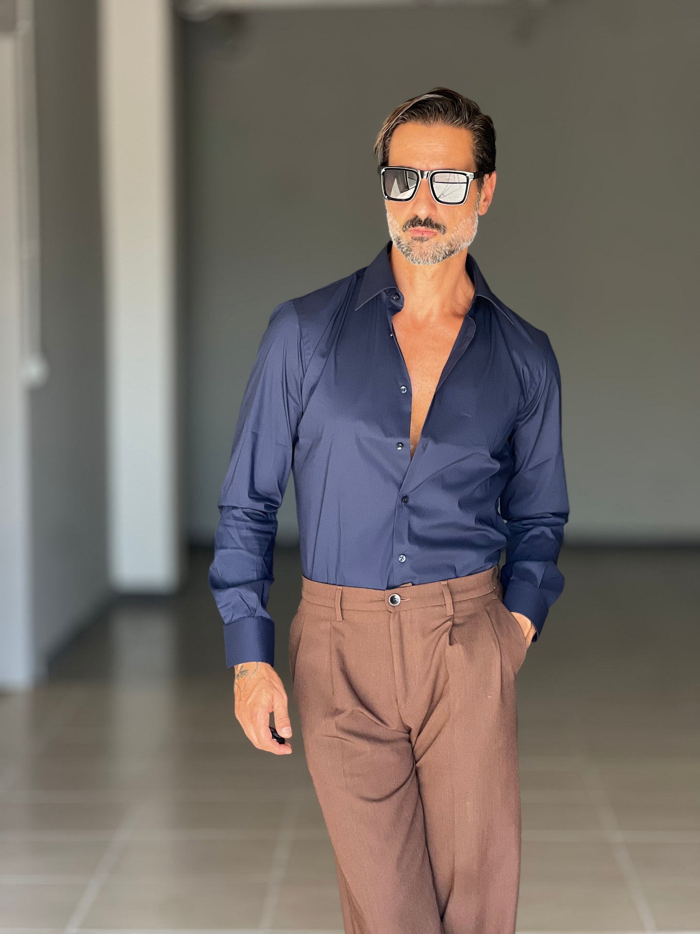 CAMICIA  DEPOT BLU DOPPIO RITORTO