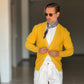 CARDIGAN GIALLO DERBY COTONE OVER FIT