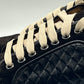 LEATHER AND SUEDE SNEAKERS WITH YELLOW CAP