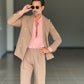 CAMICIA  ARANCIO  LINO E MISTI COLLO ITALIANO