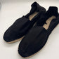 DOUBLE BUCKLE BLACK SUEDE LOAFERS