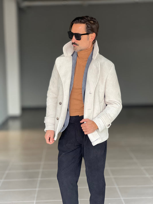 CAPPOTTINO PANNA   VELLUTO MILLERIGHE