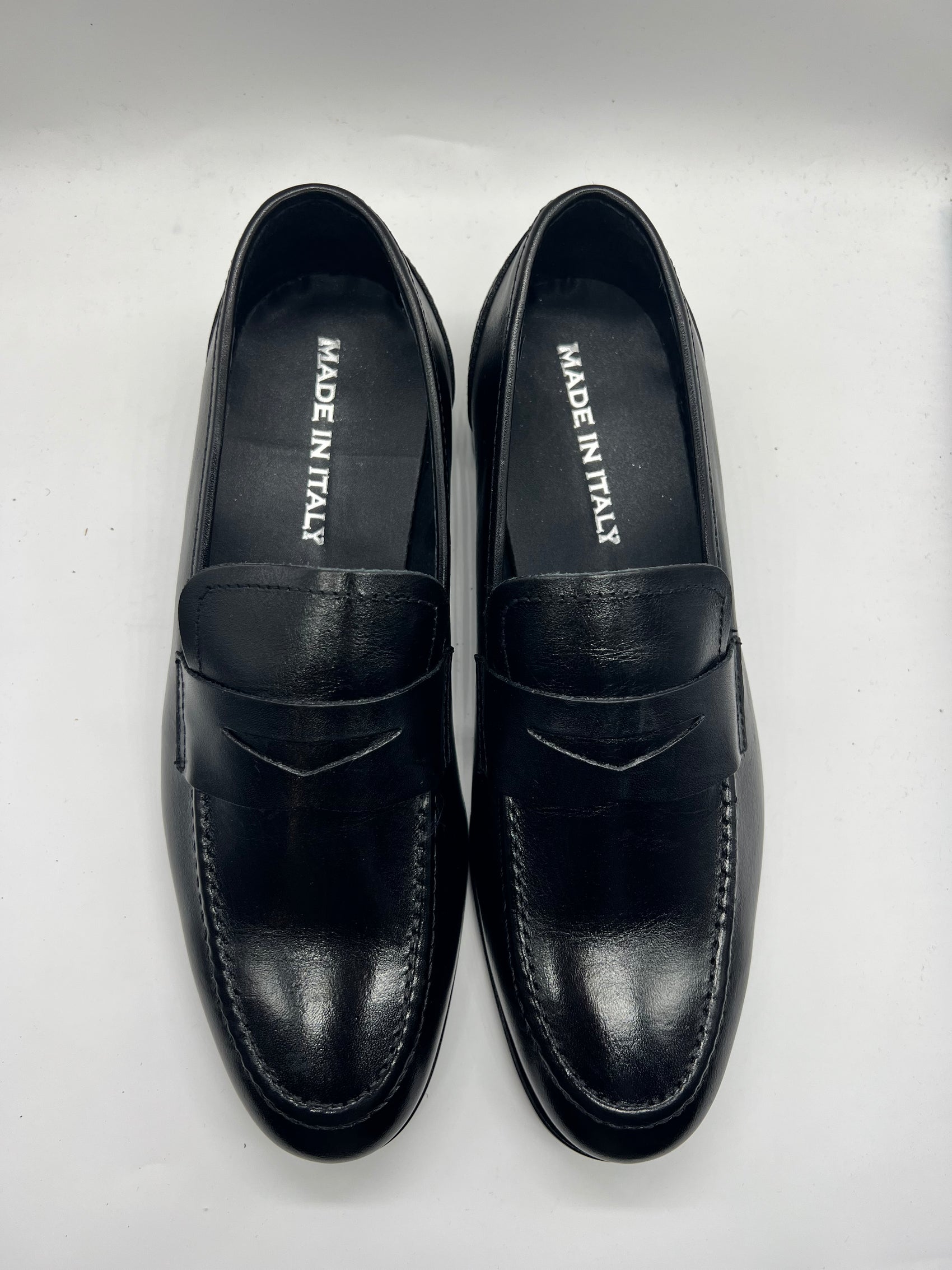 *MOCASSINO NERO  PELLE SPAZZOLATA