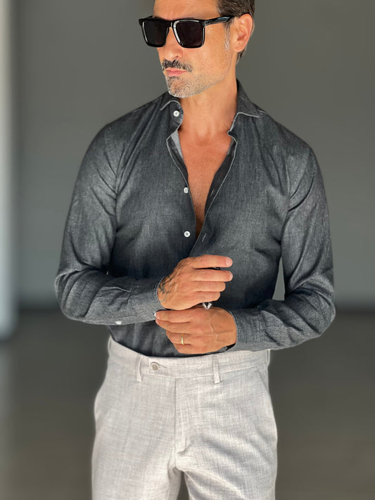 CAMICIA  DEPOT DENIM GRIGIO