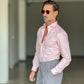 NEW CAMICIA ROSA  POPELINE DI COTONE STRECH
