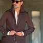 BLUE HIGH NECK COAT