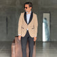 ABITO  SMOKING CAMMELLO  REVER NERO PANTALONE NERO