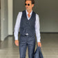ABITO BLU  MONOPETTO  3 PEZZI GILET