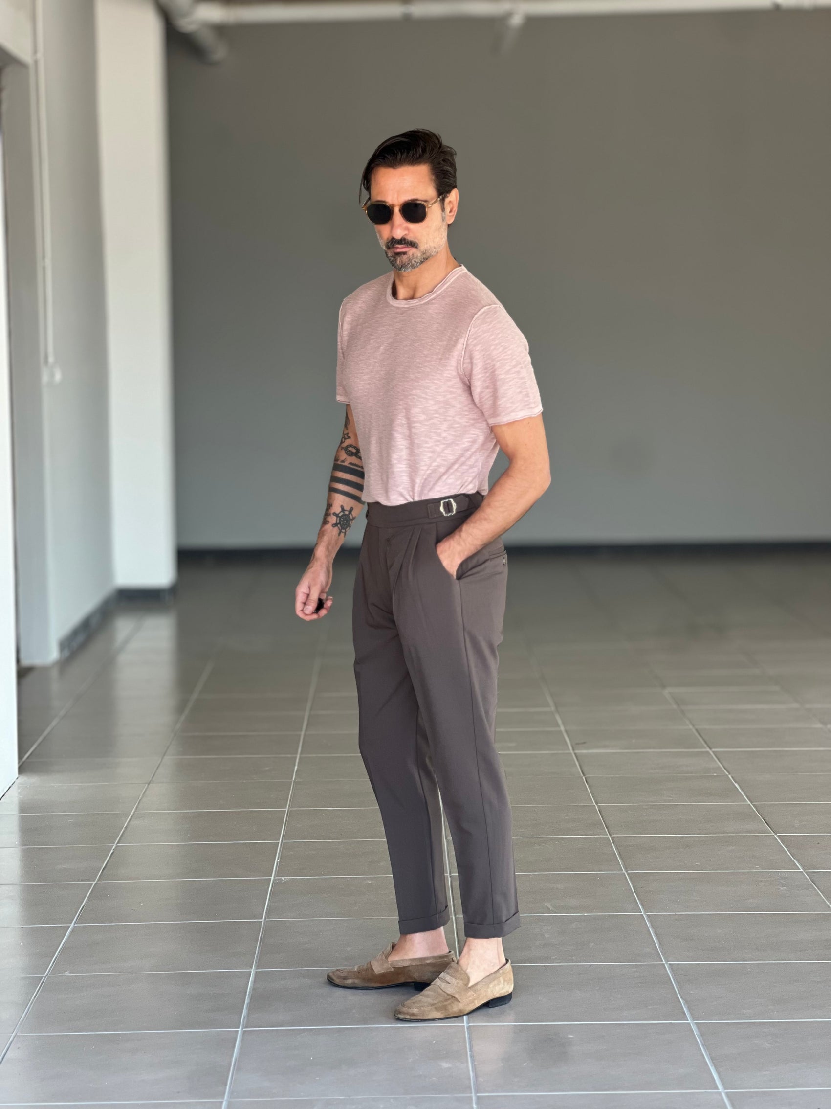 PANTALONE MORO VITA ALTA PINCES VISCOSA (CODICE 33)