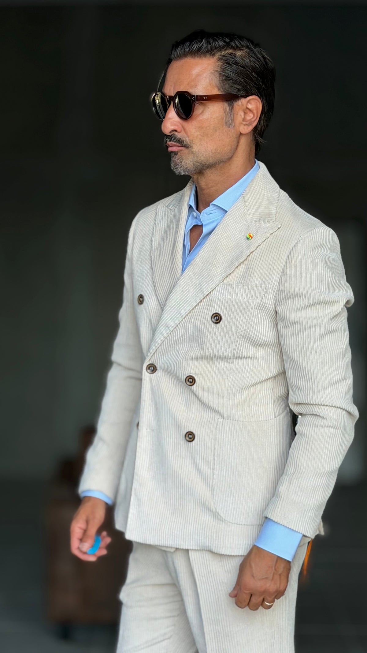 GIACCA DOPPIOPETTO PANNA  VELLUTO ROCCIA  002 (ABBINABILE  AL PANTALONE VELLUTO PANNA  OO2) (Copia)