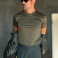 NEW T SHIRT VERDE   EFFETTO FILO DI SCOZIA