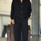 WHITE VISCOSE TROUSERS WITH REGULAR BOTTOM