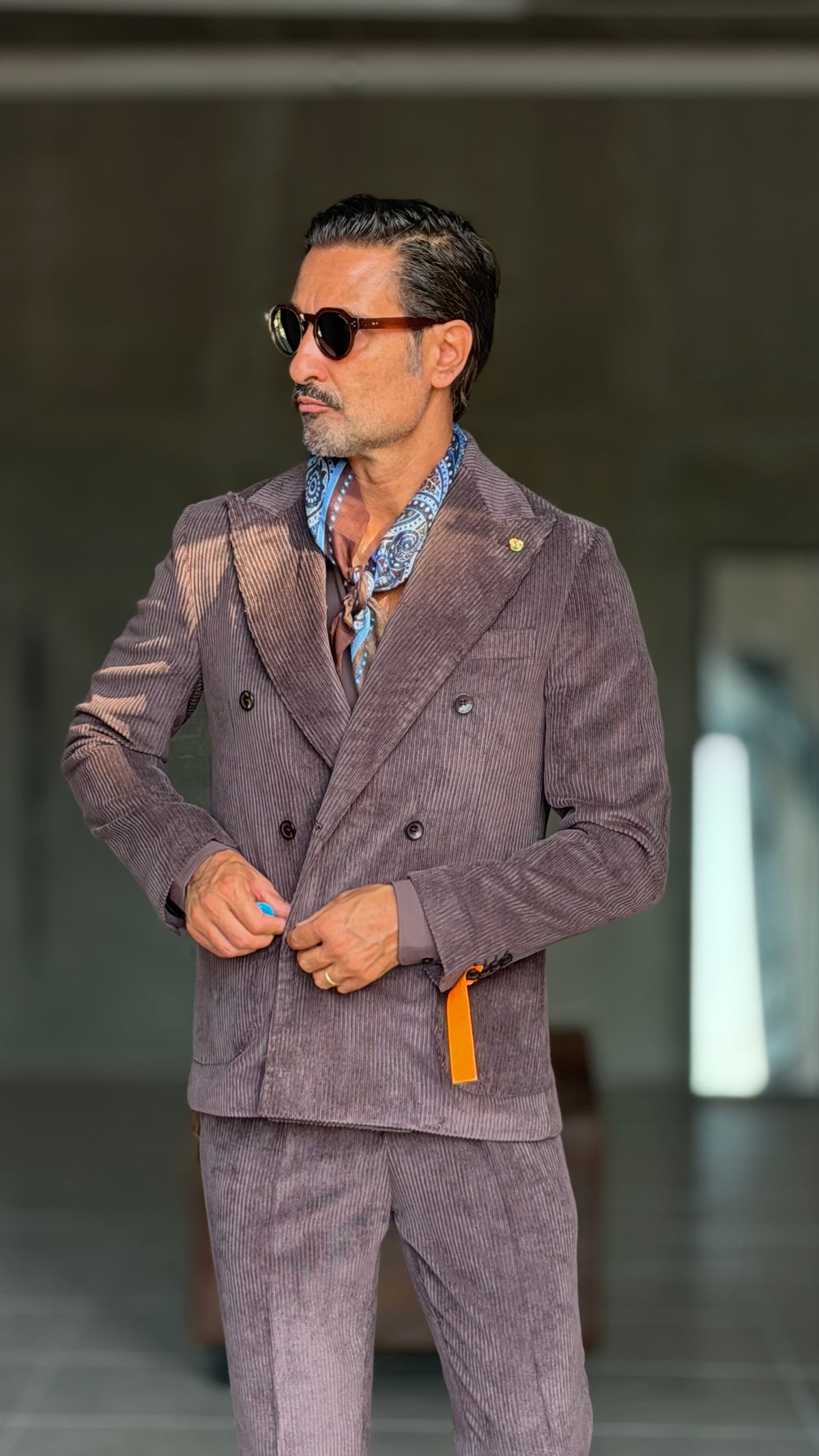GIACCA DOPPIOPETTO MORO  VELLUTO ROCCIA  003 (ABBINABILE  AL PANTALONE VELLUTO MORO  OO3)