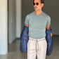 WHITE VISCOSE TROUSERS WITH REGULAR BOTTOM