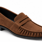 DOUBLE BUCKLE BLACK SUEDE LOAFERS