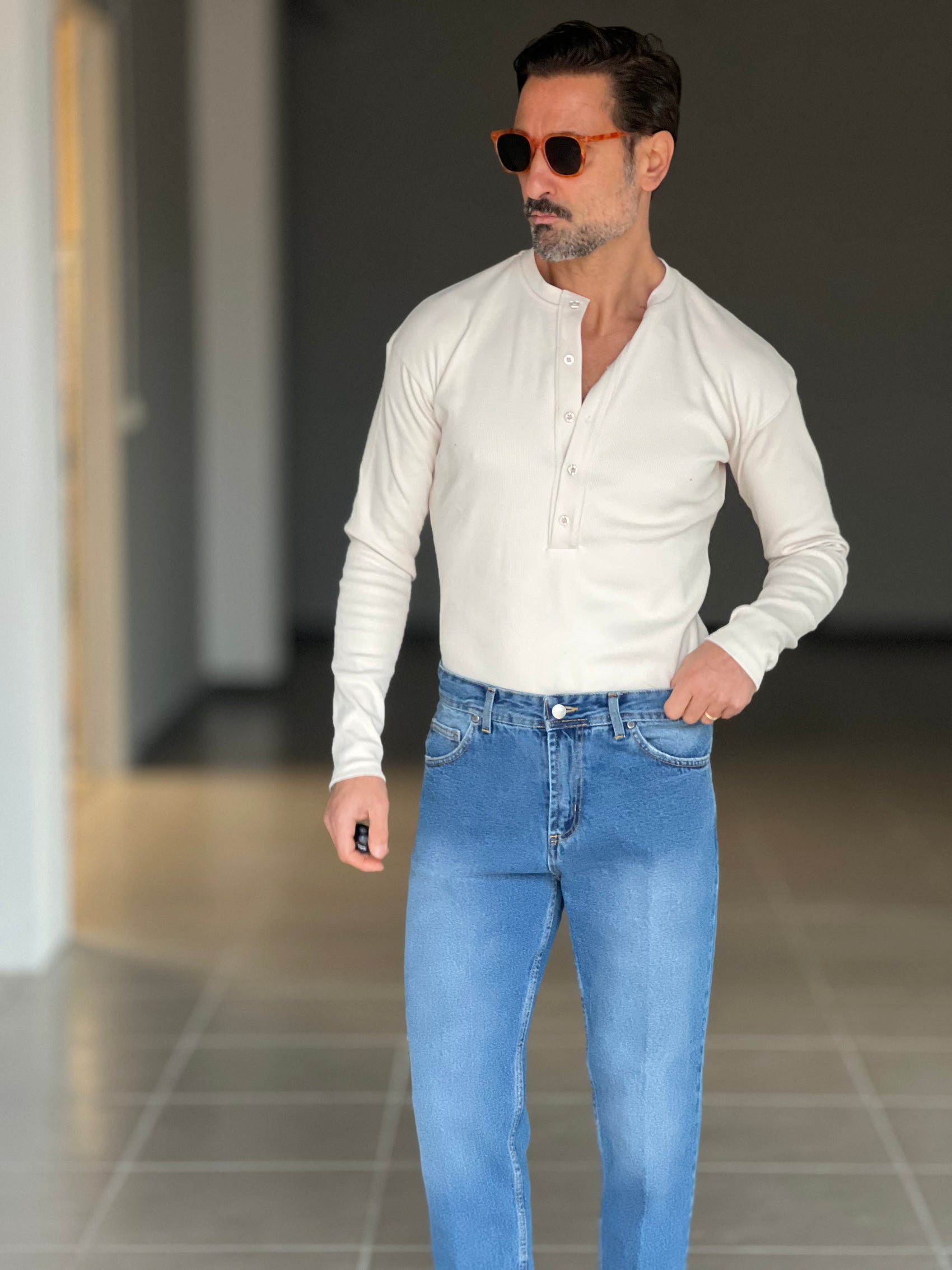 *SERAFINO BEIGE  MAGLIA  COTONE