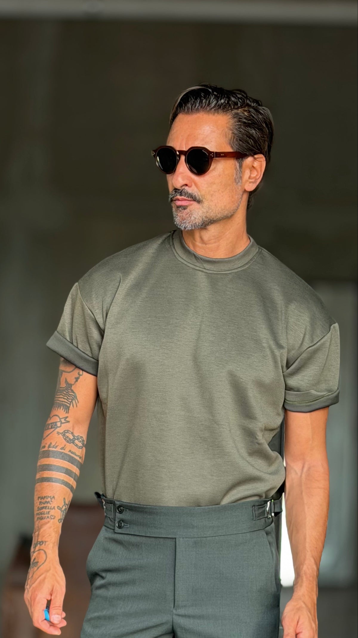 T SHIRT VERDE BOSCO OVER FIT