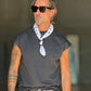 T SHIRT SMANICATA NERO OVER FIT