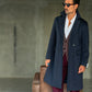 CAPPOTTO  DOPPIPETTO BLU OVER FIT  ALTATENSIONE