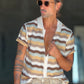 POLO CARDIGAN  RIGA MORO  MULTIRIGA ORIZZONTALE