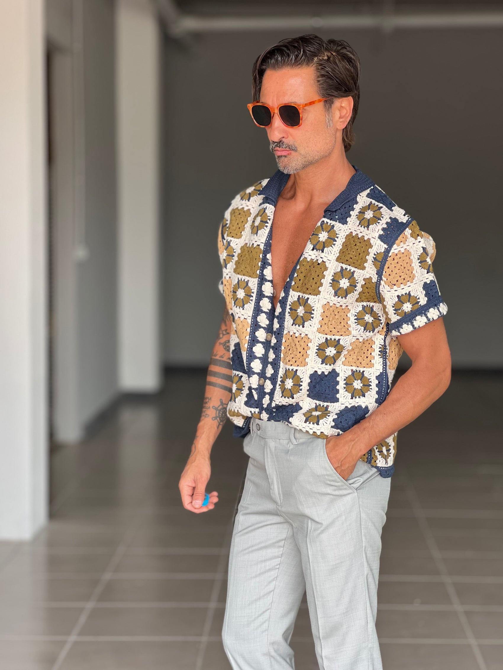 WHITE VISCOSE TROUSERS WITH REGULAR BOTTOM