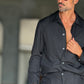 GIUBBINO CAMICIA NERO CROP 510 (abbinabile al pantalone baloon 510 )