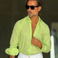 CAMICIA VERDE KIWI LONO COLLO ITALIANO