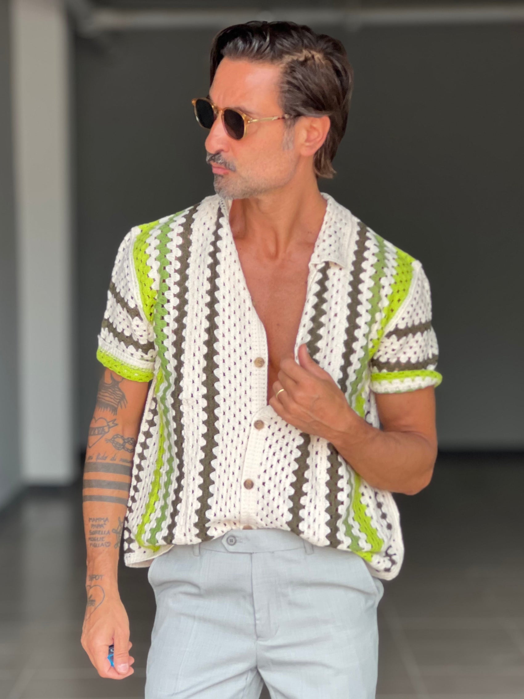 WHITE VISCOSE TROUSERS WITH REGULAR BOTTOM