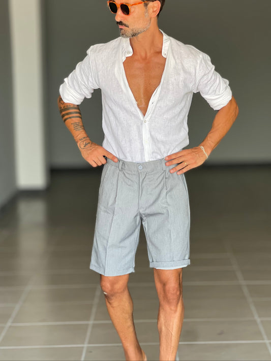 WHITE VISCOSE TROUSERS WITH REGULAR BOTTOM