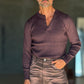WHITE VISCOSE TROUSERS WITH REGULAR BOTTOM