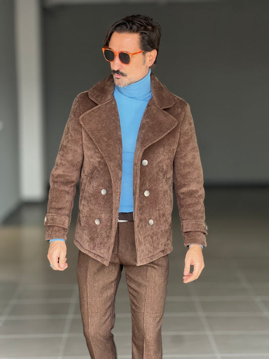 CAPPOTTINO MORO VELLUTO MILLERIGHE