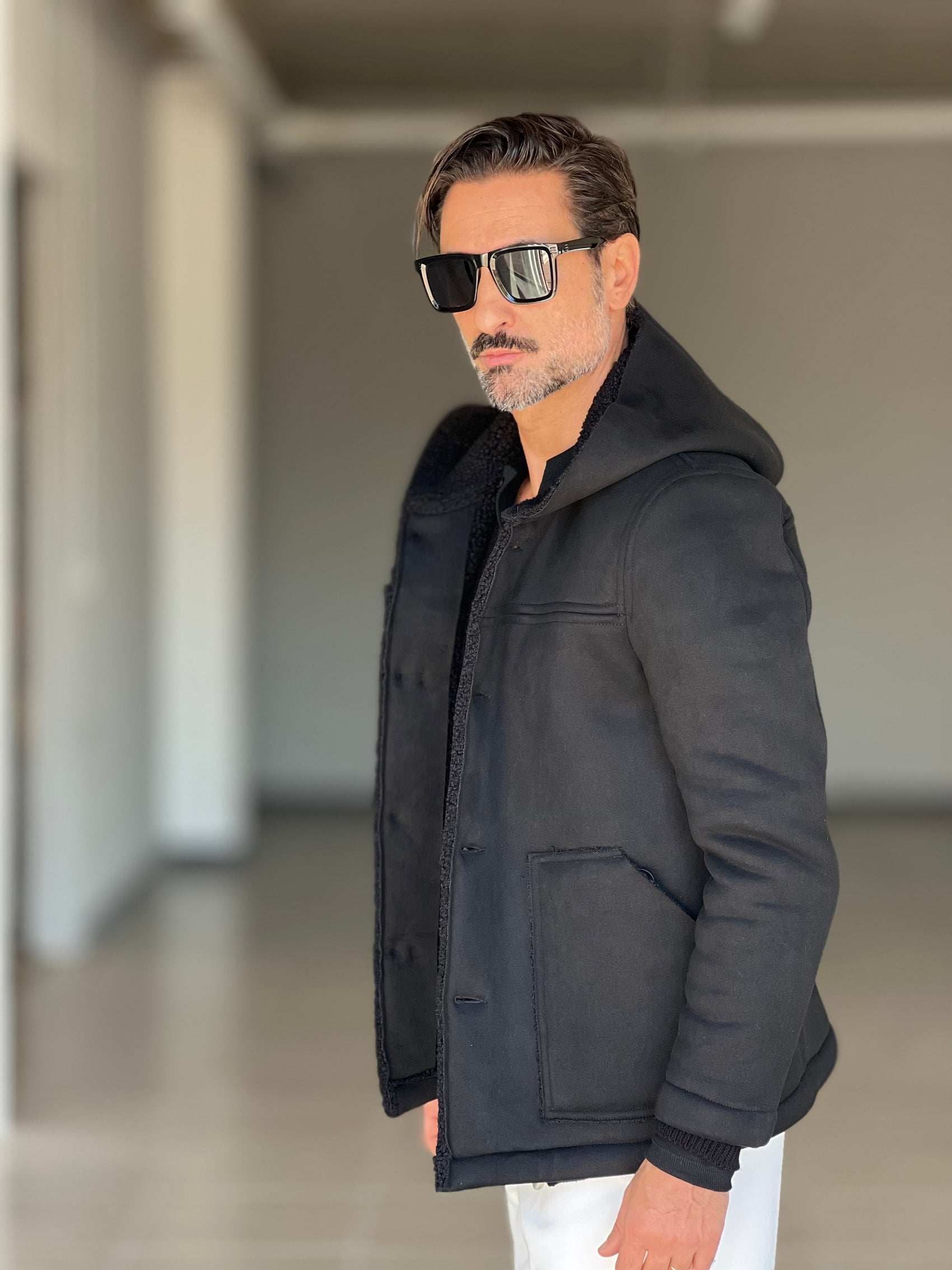 *ECOMONTONE NERO   CAPPUCCIO CONTRASTO NERO ALTATENSIONE