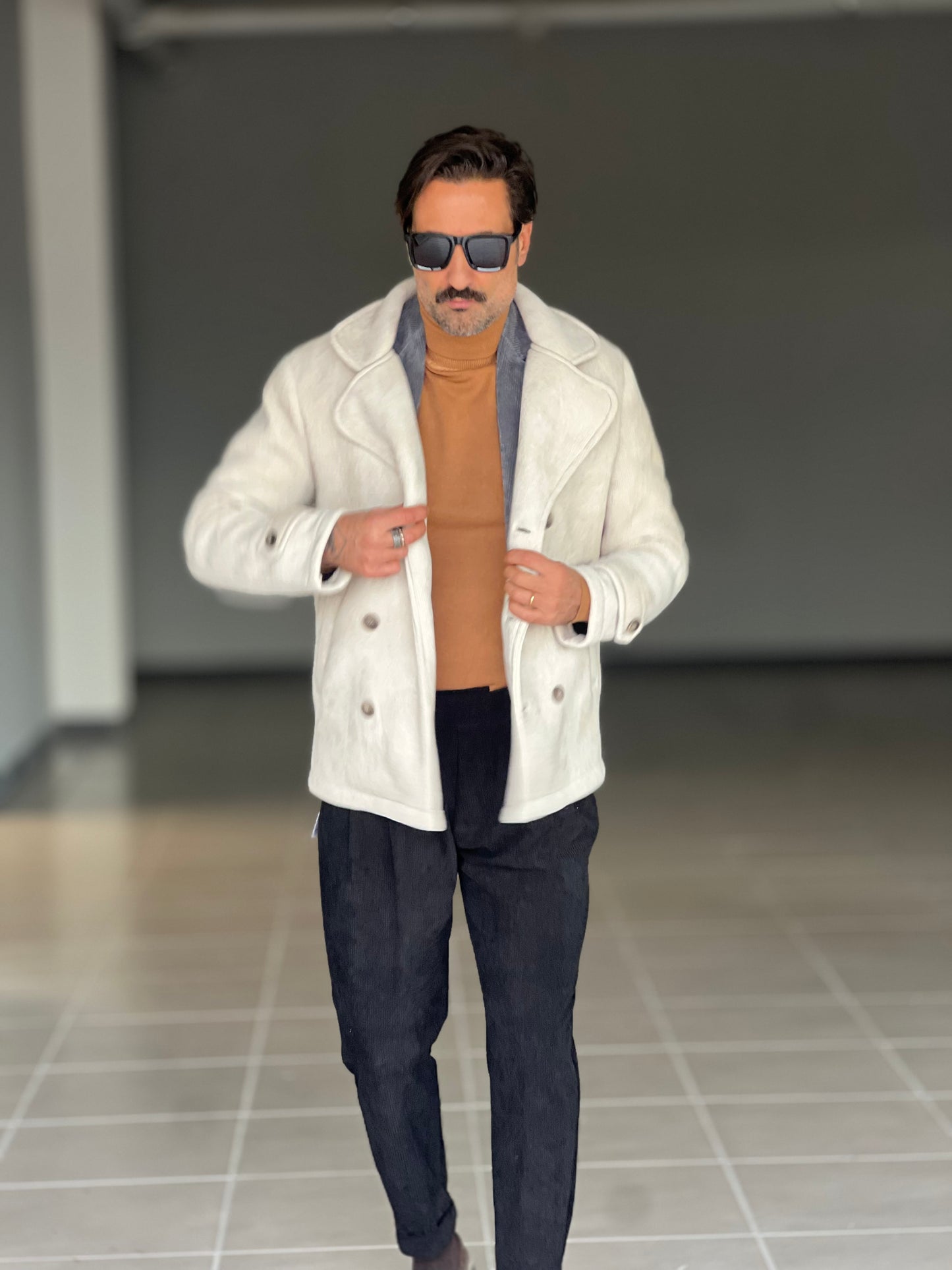 CAPPOTTINO PANNA   VELLUTO MILLERIGHE