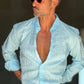 CAMICIA CELESTE CIELO   LINO