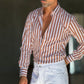 CAMICIA  BACCHETTA MORO GRANDE STRETCH