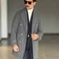 *CAPPOTTO  GRIGIO   DOPPIOPETTO  DOPPIATO LANA E MISTI BOTTONE METALLO