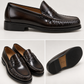 DOUBLE BUCKLE BLACK SUEDE LOAFERS